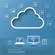 Cloud computing concept infographics N3