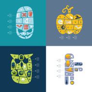 Halloween flat infographic N65