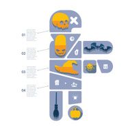 Halloween flat infographic N66