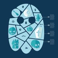 Halloween flat infographic N67