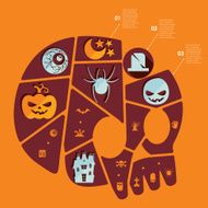 Halloween flat infographic N68