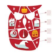 Halloween flat infographic N69