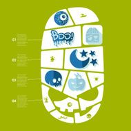 Halloween flat infographic N72