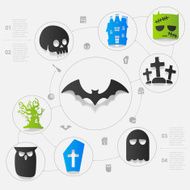 Halloween flat infographic N74