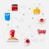 Halloween flat infographic N79
