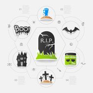 Halloween flat infographic N80