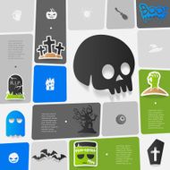 Halloween flat infographic N82