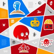 Halloween flat infographic N87
