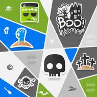 Halloween flat infographic N89