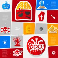 Halloween flat infographic N90