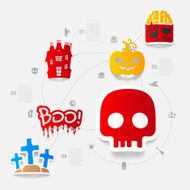 Halloween flat infographic N92