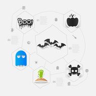 Halloween flat infographic N94
