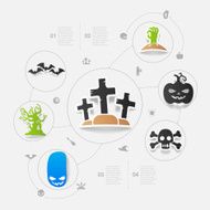 Halloween flat infographic N95