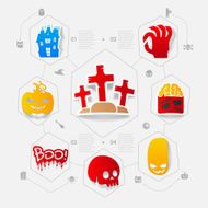 Halloween flat infographic N96