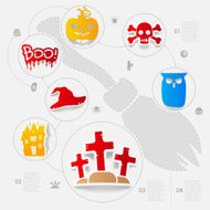 Halloween flat infographic N97