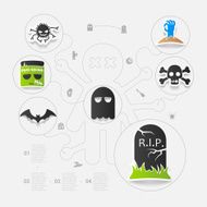 Halloween flat infographic N98