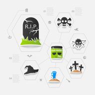 Halloween flat infographic N99