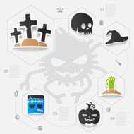 Halloween flat infographic N105