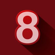 Volume icons number eight