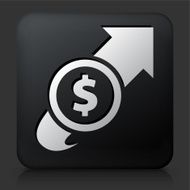 Black Square Button with Increase in Dollar Rate
