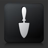 Black Square Button with Trovel