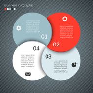 Abstract business project layout with four circles N2