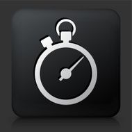 Black Square Button with Stopwatch Icon N2
