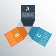 Modern business column options banner Vector illustration