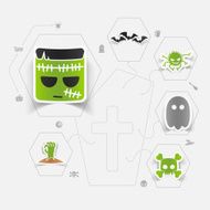 Halloween flat infographic N107