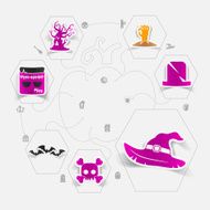 Halloween flat infographic N108