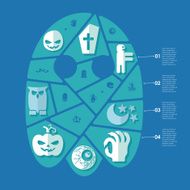 Halloween flat infographic N111