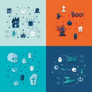 Halloween flat infographic N114