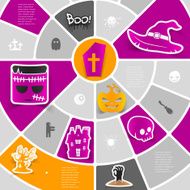 Halloween sticker infographic N21