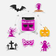Halloween sticker concept N25