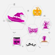 Halloween flat infographic N118