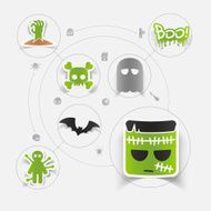 Halloween flat infographic N119