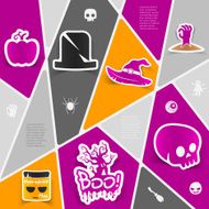 Halloween flat infographic N122