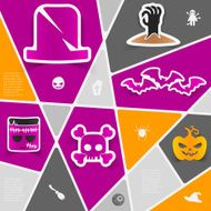 Halloween flat infographic N124