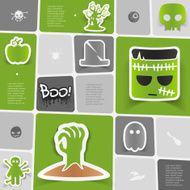 Halloween flat infographic N126