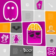 Halloween flat infographic N127