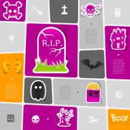 Halloween flat infographic N128