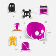 Halloween flat infographic N133