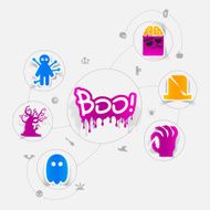 Halloween flat infographic N136