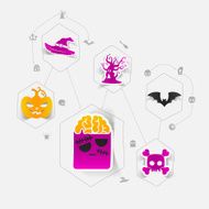 Halloween flat infographic N138