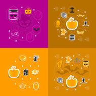 Halloween flat infographic N139