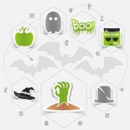 Halloween flat infographic N140