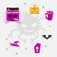 Halloween flat infographic N141