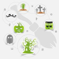 Halloween flat infographic N142
