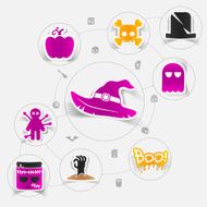 Halloween flat infographic N144