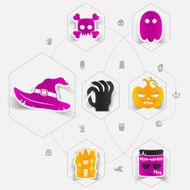 Halloween flat infographic N146